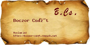 Boczor Csát névjegykártya